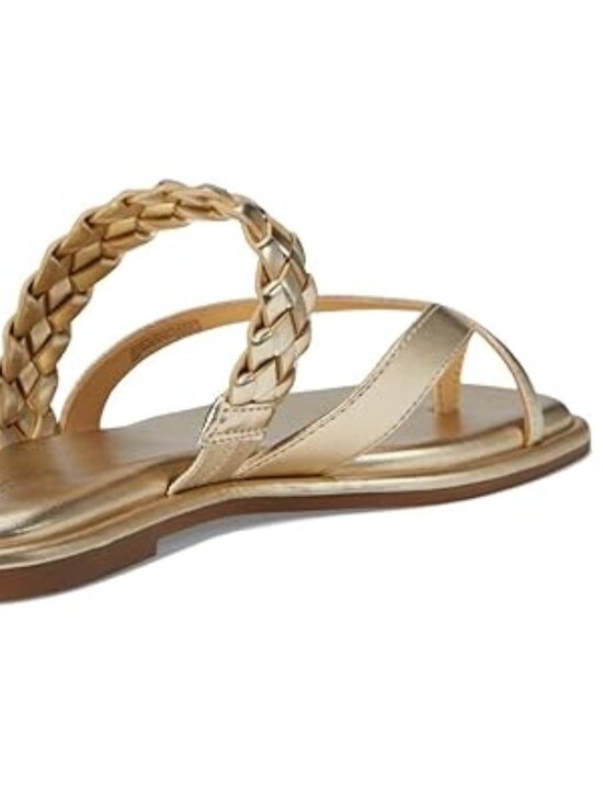 Michael Kors Shoes - Michael Kors Gold Alba Thong Slide Sandals Size 6.5